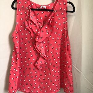 Polka dot sleeveless blouse